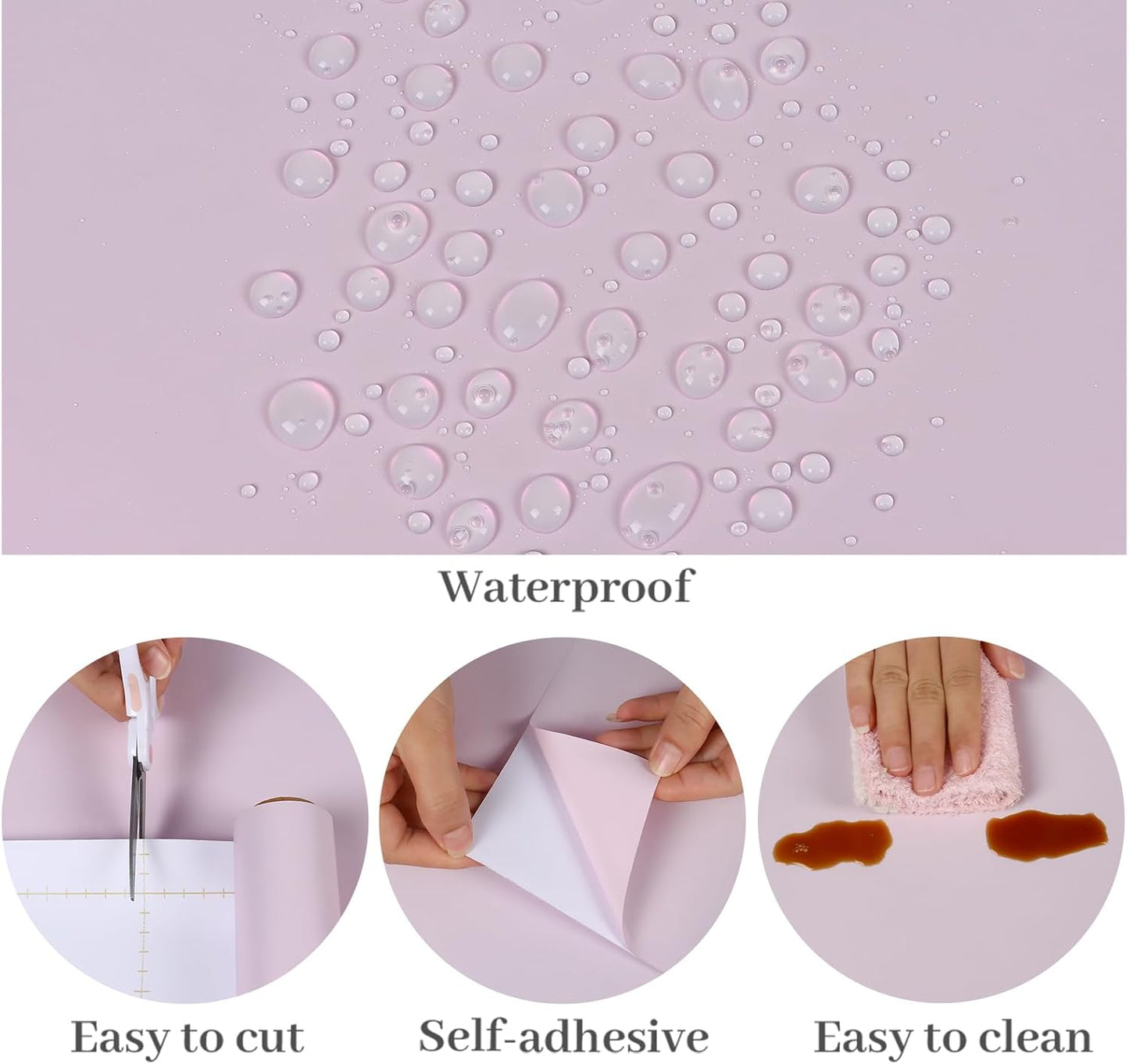 VaryPaper Lustre Pale Pink Stainless Steel Contact Paper