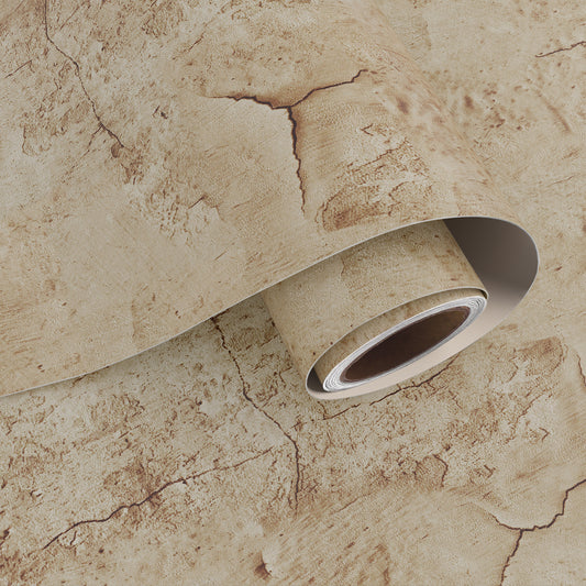 VaryPaper Tan Cracked Concrete Wallpaper