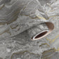 VaryPaper Glossy Grey Gold Marble Contact Paper