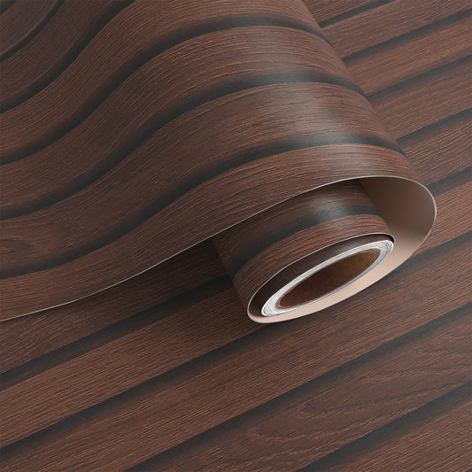 VaryPaper Dark Brown Wood Slat Wallpaper