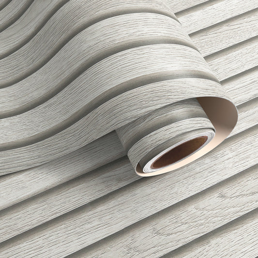 VaryPaper Grey Wood Slat Wallpaper