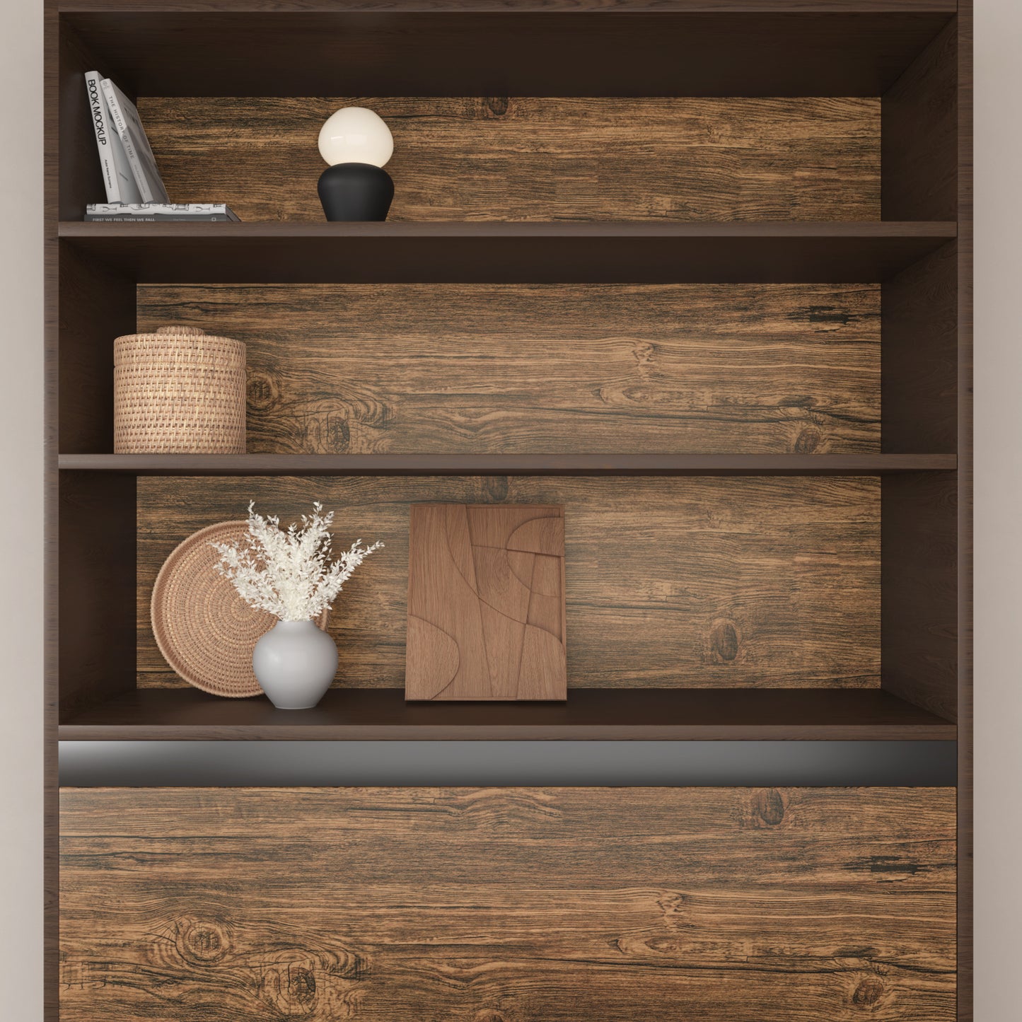 VaryPaper Rustic Dark Brown Wood Contact Paper
