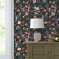 VaryPaper Dark Wildflower Floral Peel and Stick Wallpaper