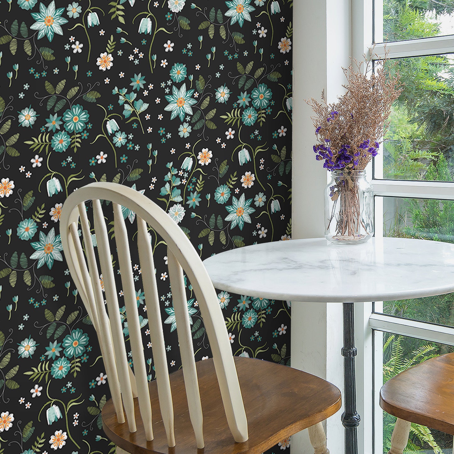 VaryPaper Boho Snowflakes Flower Peel and Stick Wallpaper