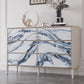 VaryPaper Navy Blue and White Marble Contact Paper