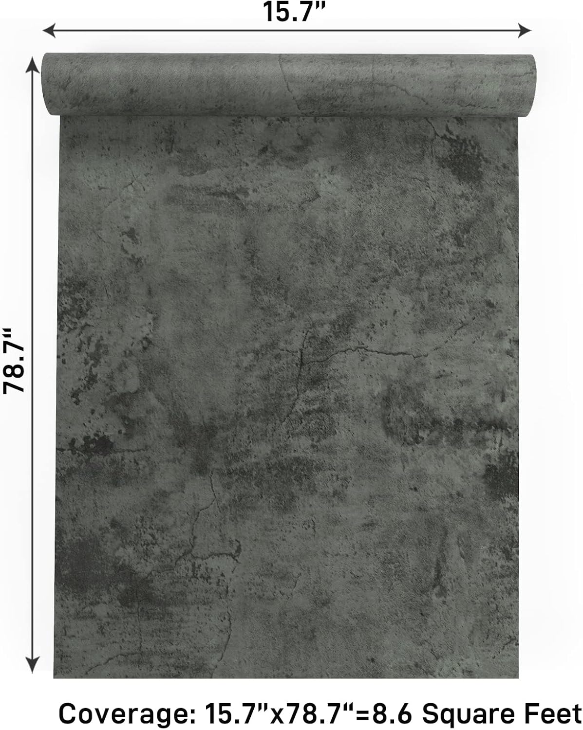 VaryPaper Industrial Cracked Concrete Wallpaper