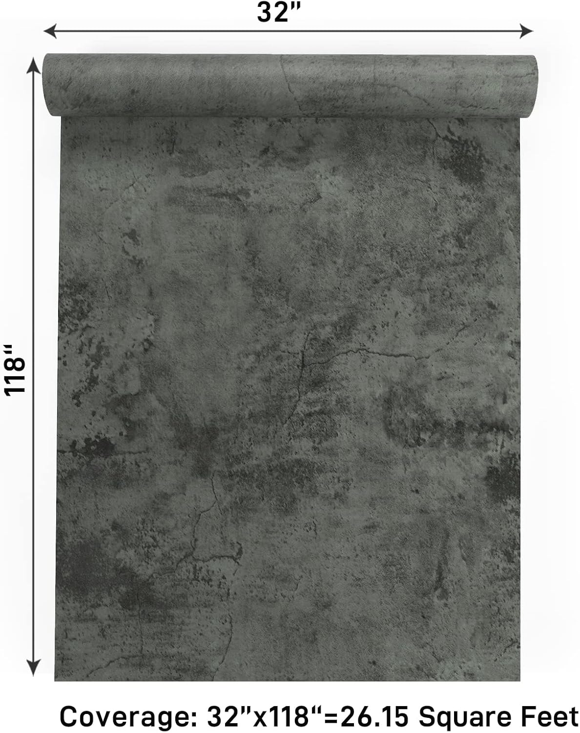 VaryPaper Industrial Cracked Concrete Wallpaper