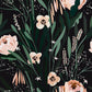 VaryPaper Black Green Pink Floral Wallpaper