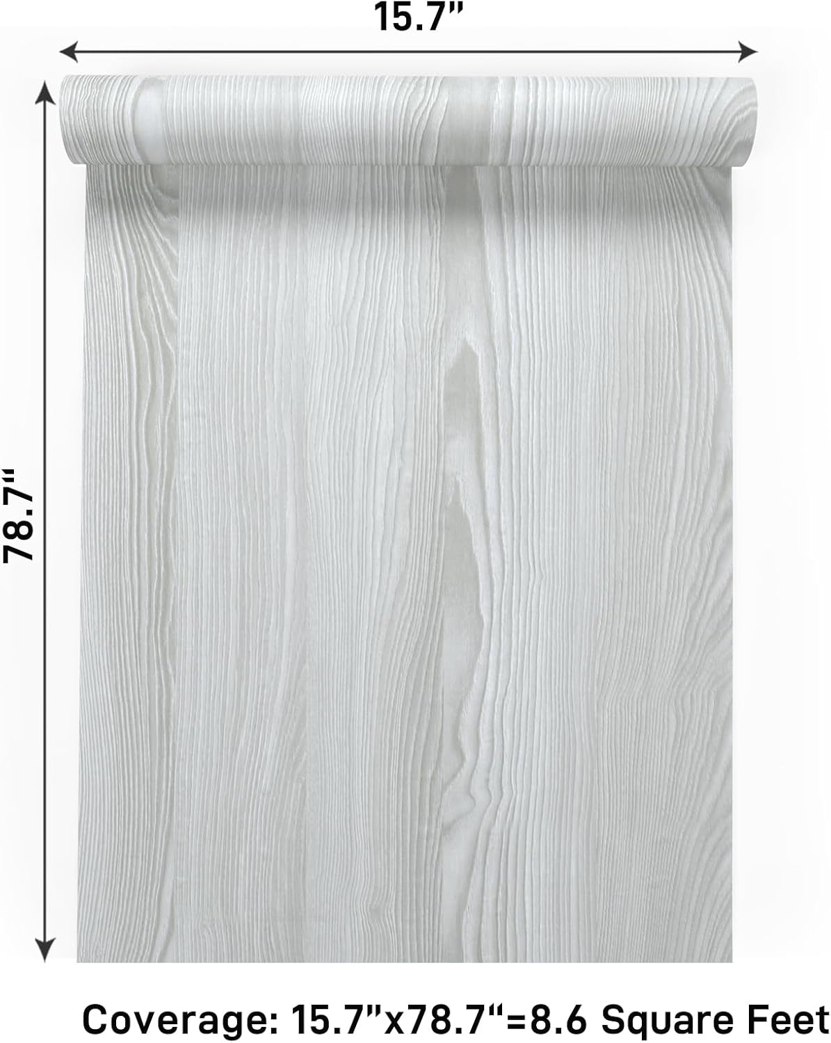 VaryPaper Grey White Wood Contact Paper