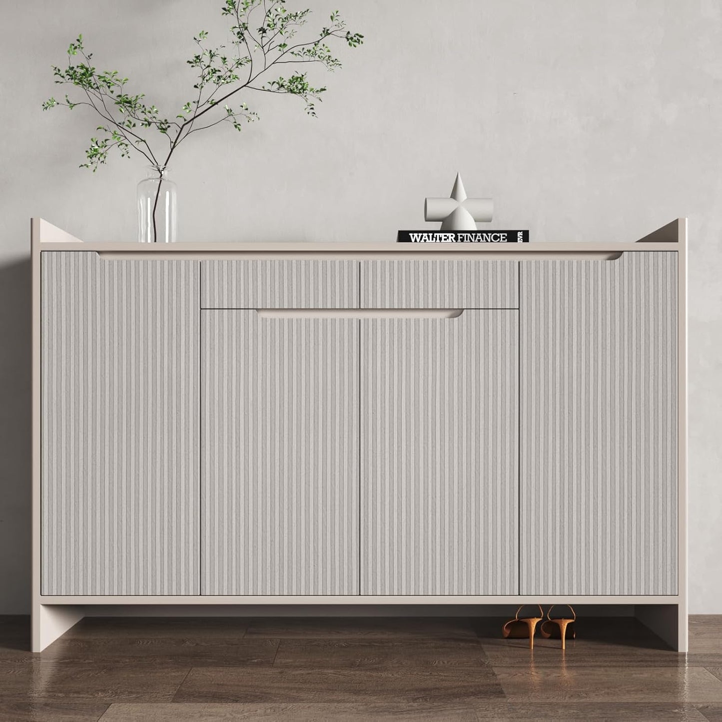 VaryPaper Light Grey Wood Stripes Wallpaper