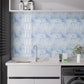 VaryPaper Cream Blue Long Fish Scale Backsplash Wall Tiles