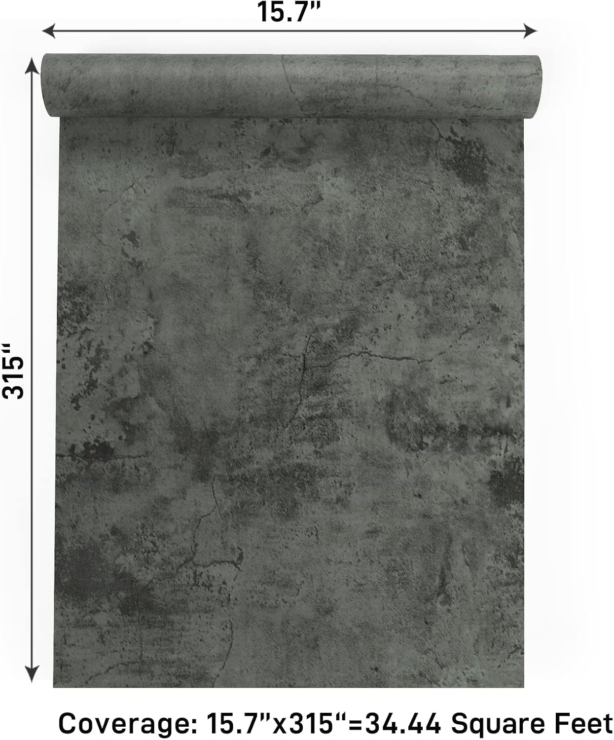 VaryPaper Industrial Cracked Concrete Wallpaper