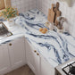 VaryPaper Navy Blue and White Marble Contact Paper