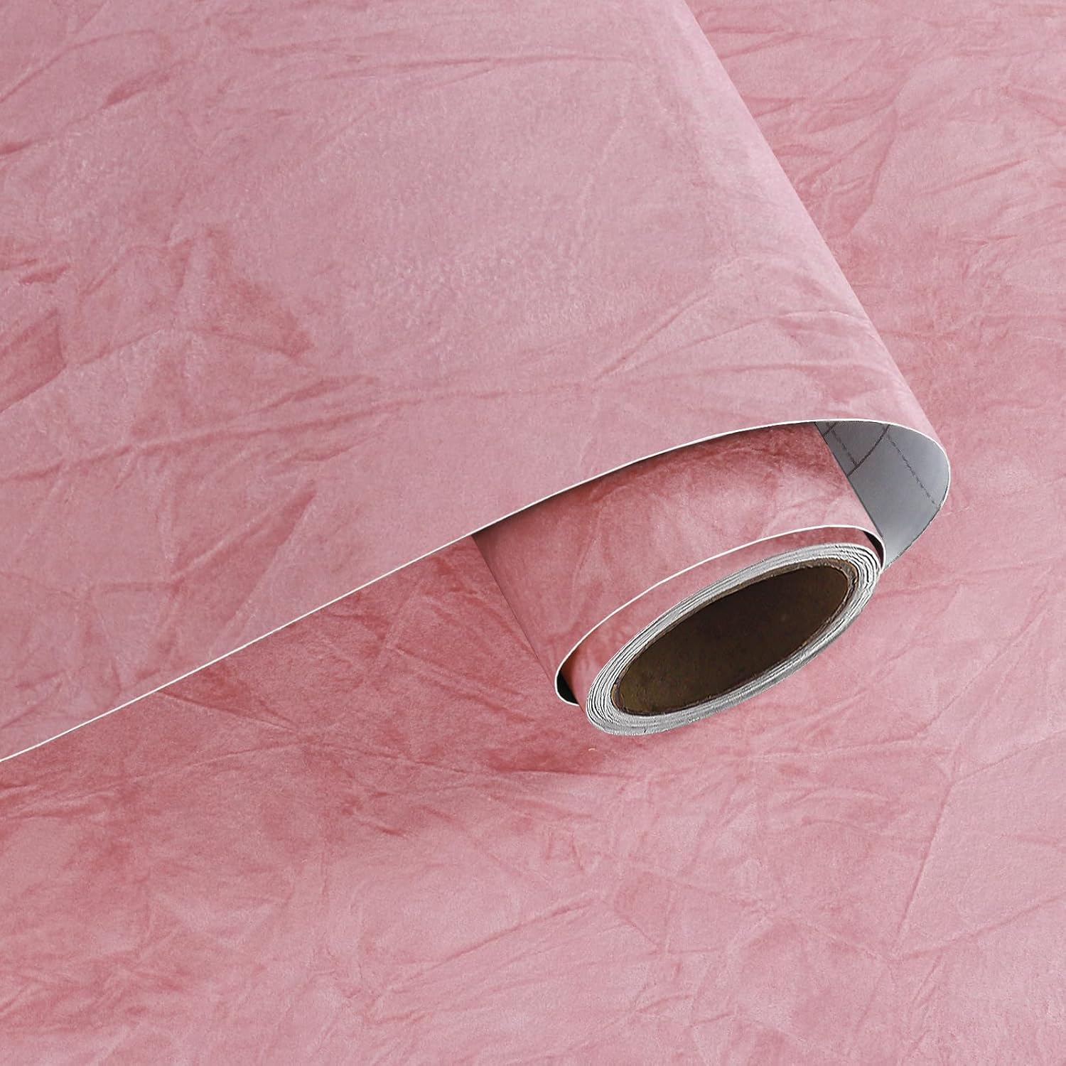 VaryPaper Coral Pink Velvet Flocking Contact Paper