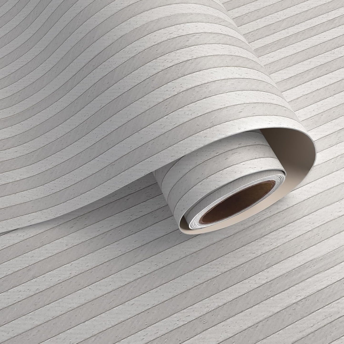 VaryPaper Light Grey Wood Stripes Wallpaper