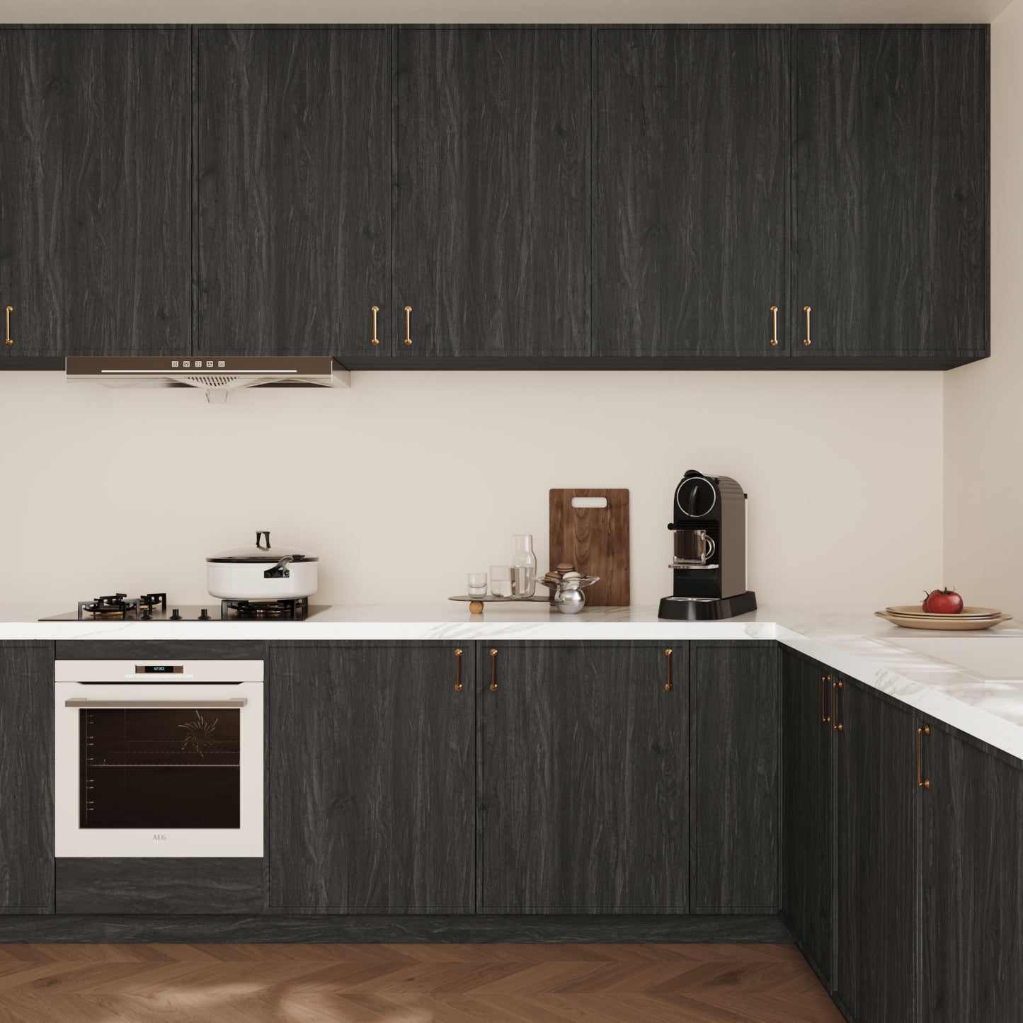 VaryPaper Dark Grey Brown Wood Contact Paper