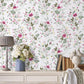 VaryPaper Pink Wildflower Floral Peel and Stick Wallpaper