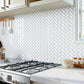 VaryPaper White Herringbone Backsplash Wall Tiles