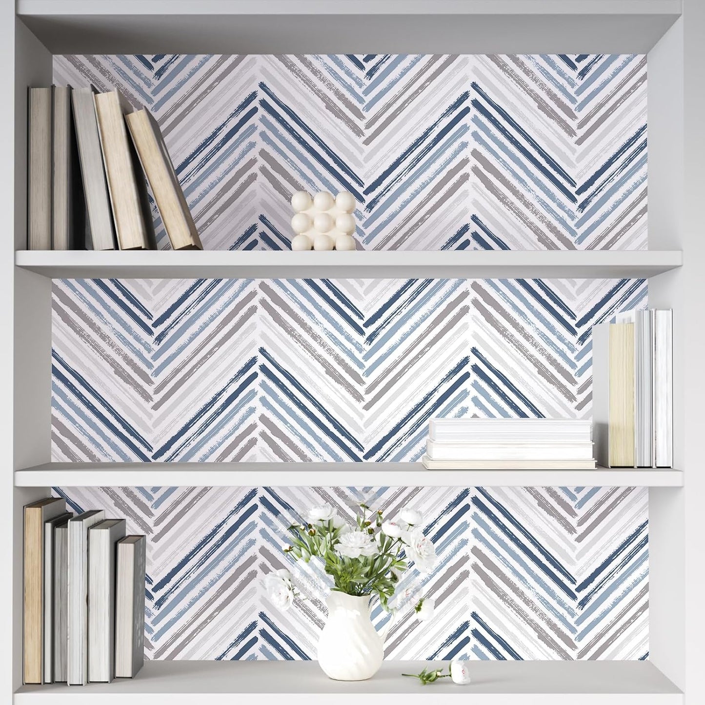 VaryPaper Watercolor Herringbone Geometric Wallpaper
