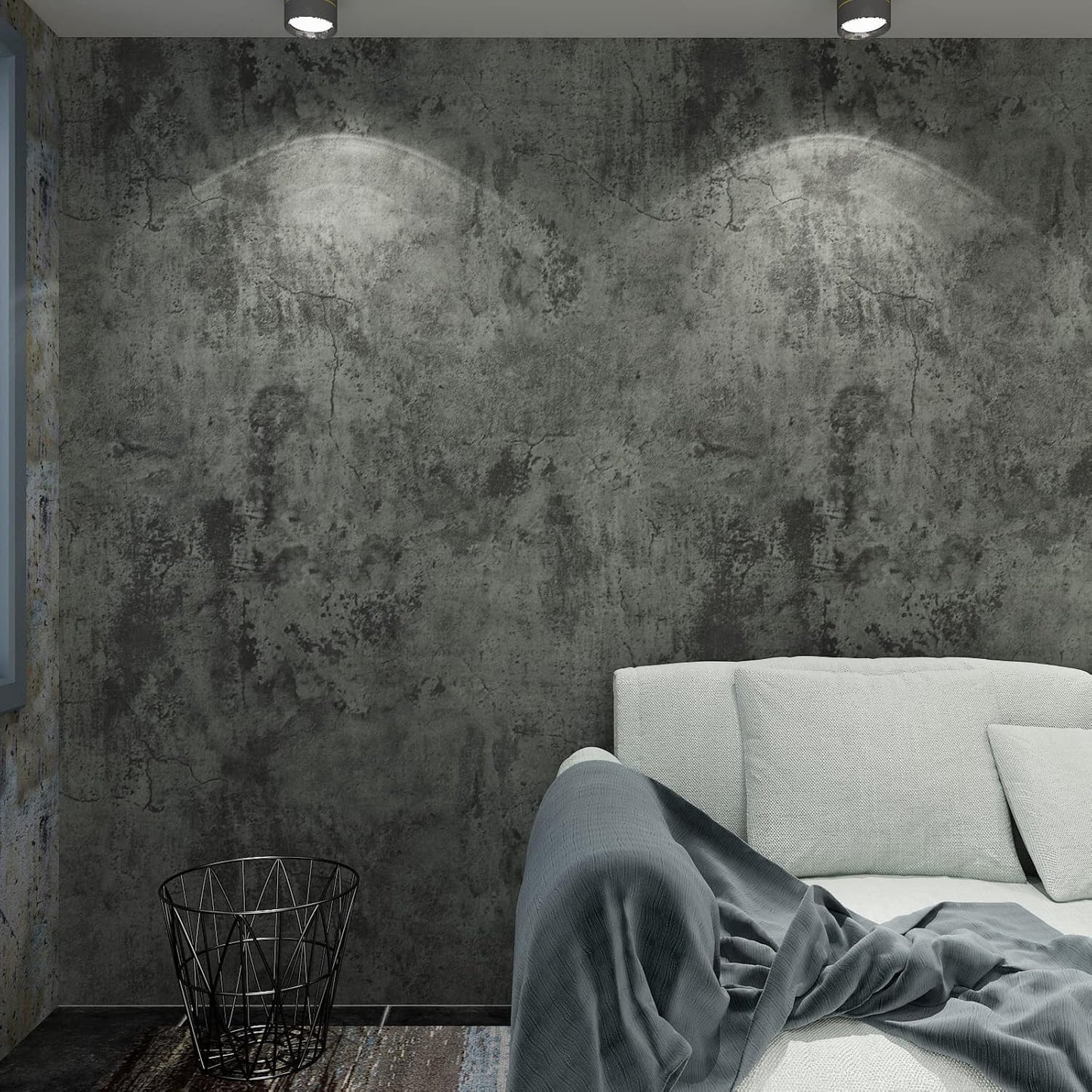 VaryPaper Industrial Cracked Concrete Wallpaper