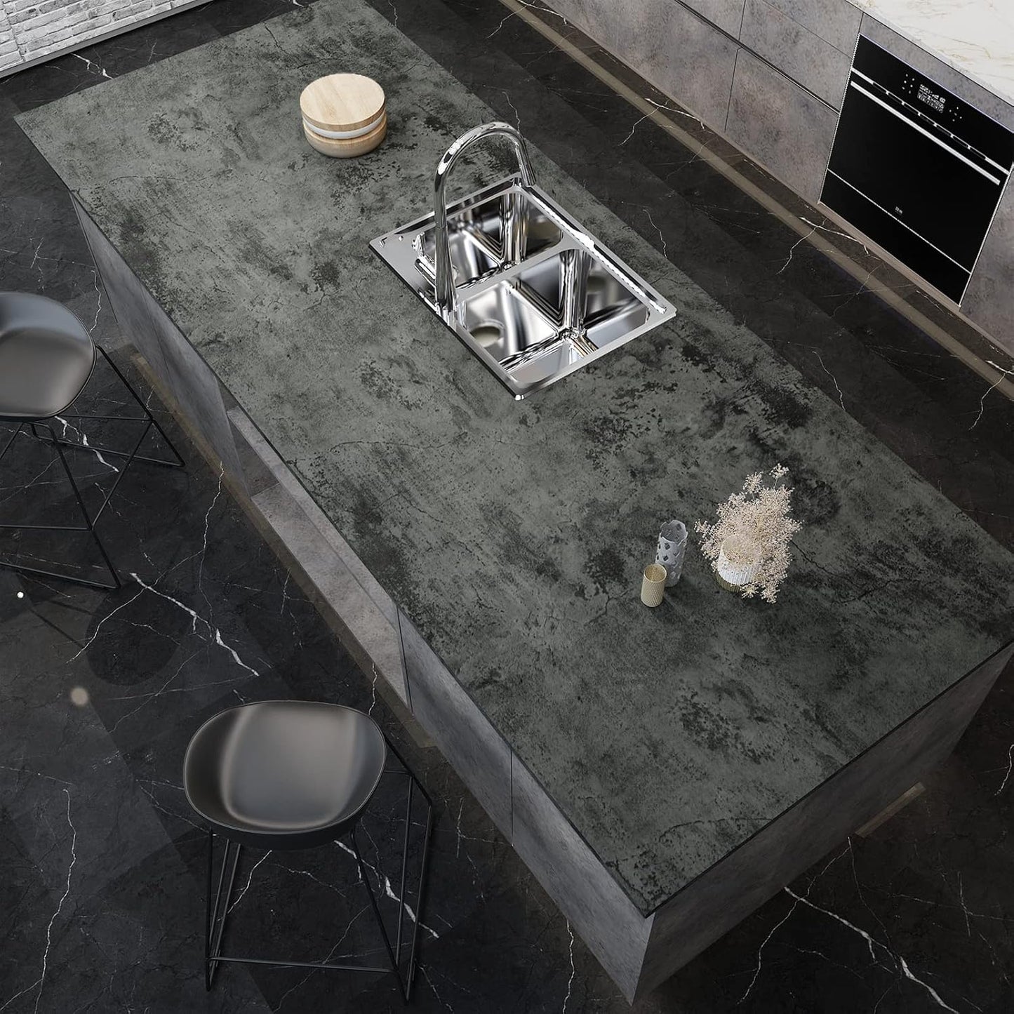 VaryPaper Industrial Cracked Concrete Wallpaper