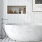 VaryPaper White Herringbone Backsplash Wall Tiles