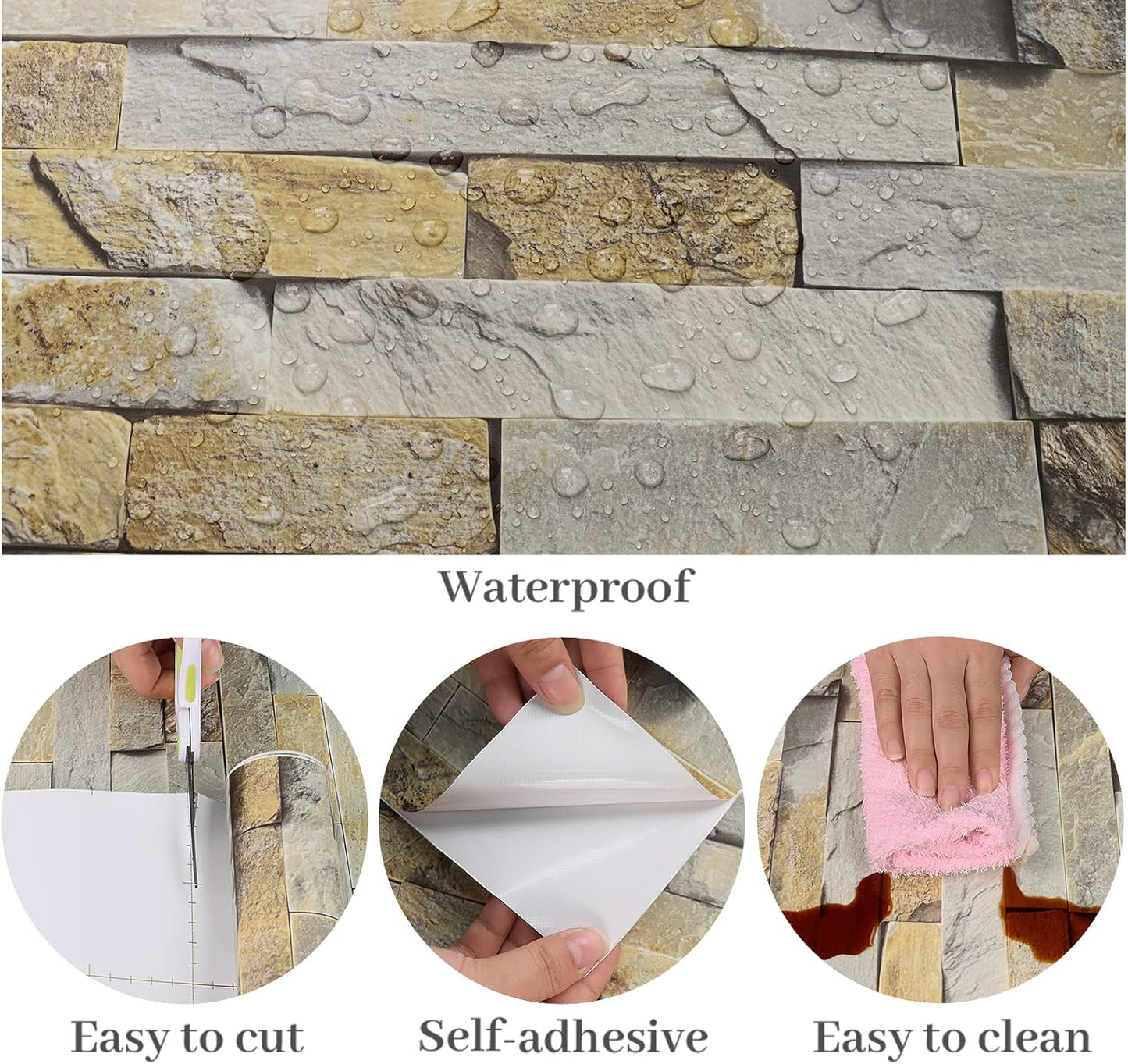VaryPaper 3D Slate Brick Wallpaper