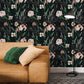 VaryPaper Black Green Pink Floral Wallpaper