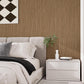 VaryPaper Bronze Brown Grasscloth Wallpaper