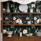 VaryPaper Black Green Pink Floral Wallpaper