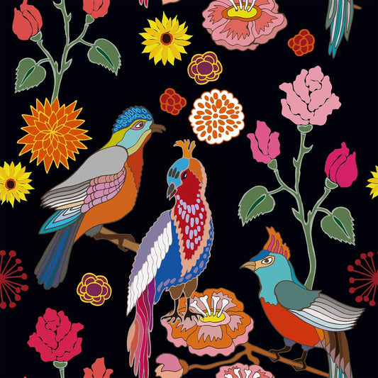 VaryPaper Vintage Parrot Floral Wallpaper