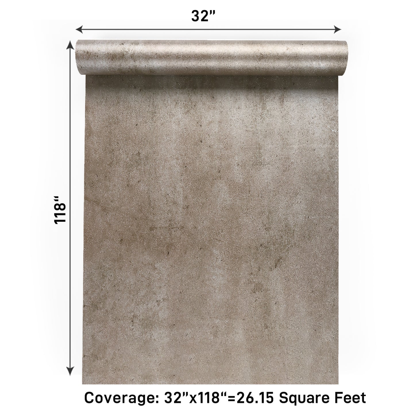 VaryPaper Metallic Brown Concrete Wallpaper