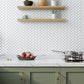 VaryPaper White Herringbone Backsplash Wall Tiles