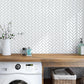 VaryPaper White Herringbone Backsplash Wall Tiles