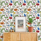 VaryPaper Boho Dragonfly Floral Peel and Stick Wallpaper