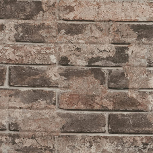 VaryPaper Vintage Brown Brick Wallpaper