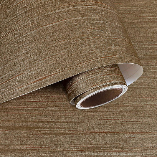 VaryPaper Bronze Brown Grasscloth Wallpaper