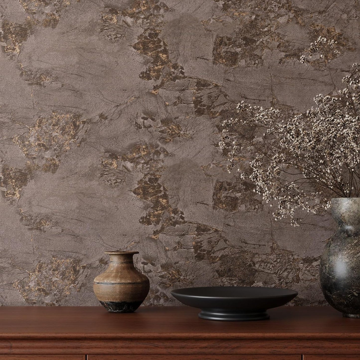 VaryPaper Bronze Brown Marble Contact Paper