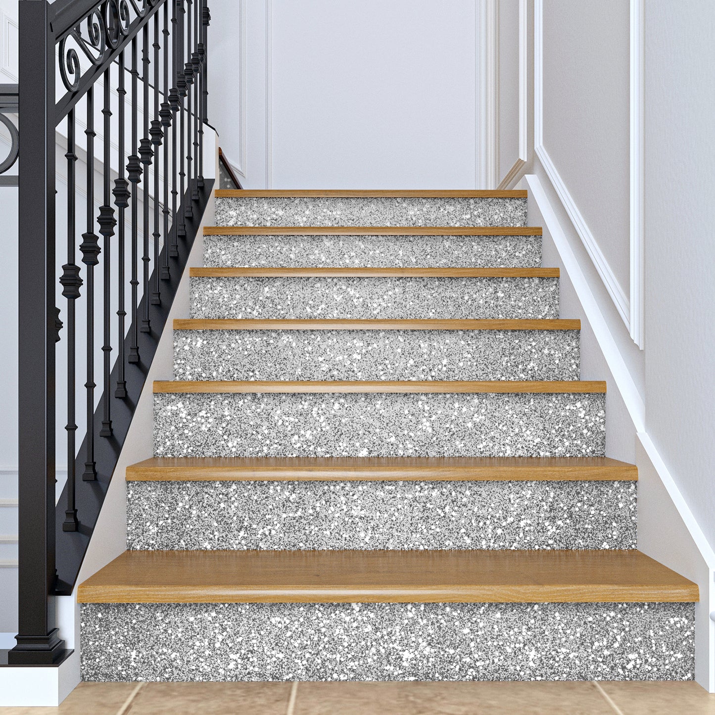 VaryPaper Silver Chunky Glitter Wallpaper