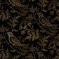 VaryPaper Black and Gold Floral Bird Wallpaper