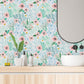 VaryPaper Pink Blue Green Floral Wallpaper