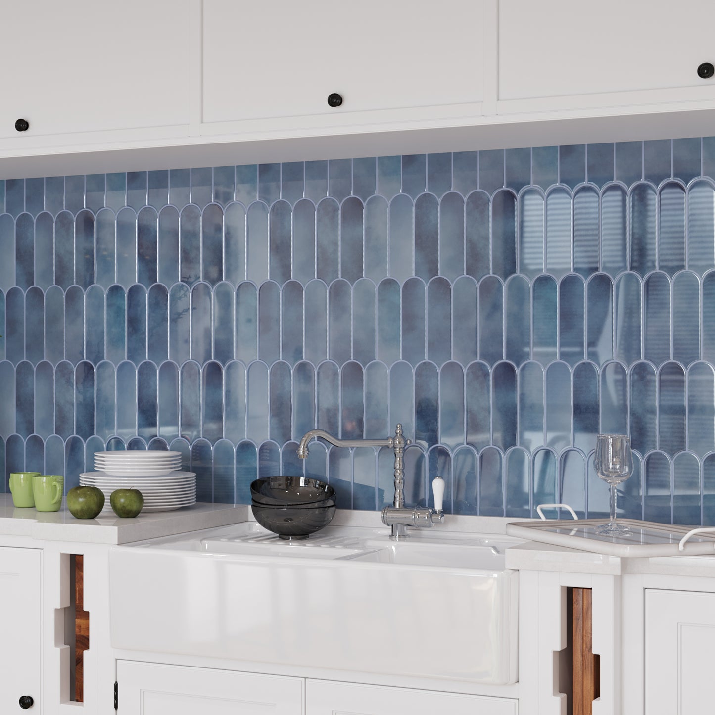 VaryPaper Blue Peel and Stick Backsplash Wall Tiles