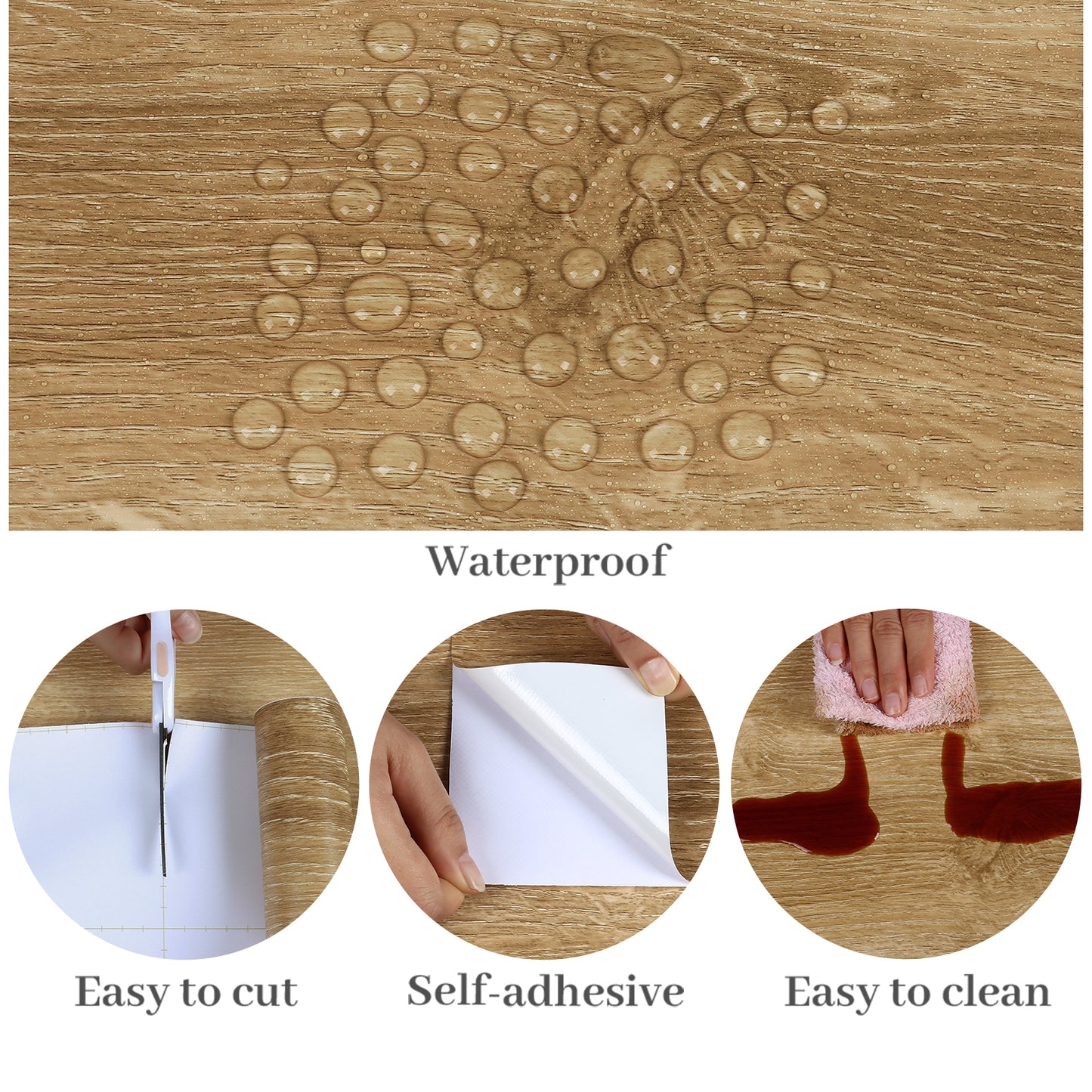 VaryPaper Light Brown Wood Grain Contact Paper