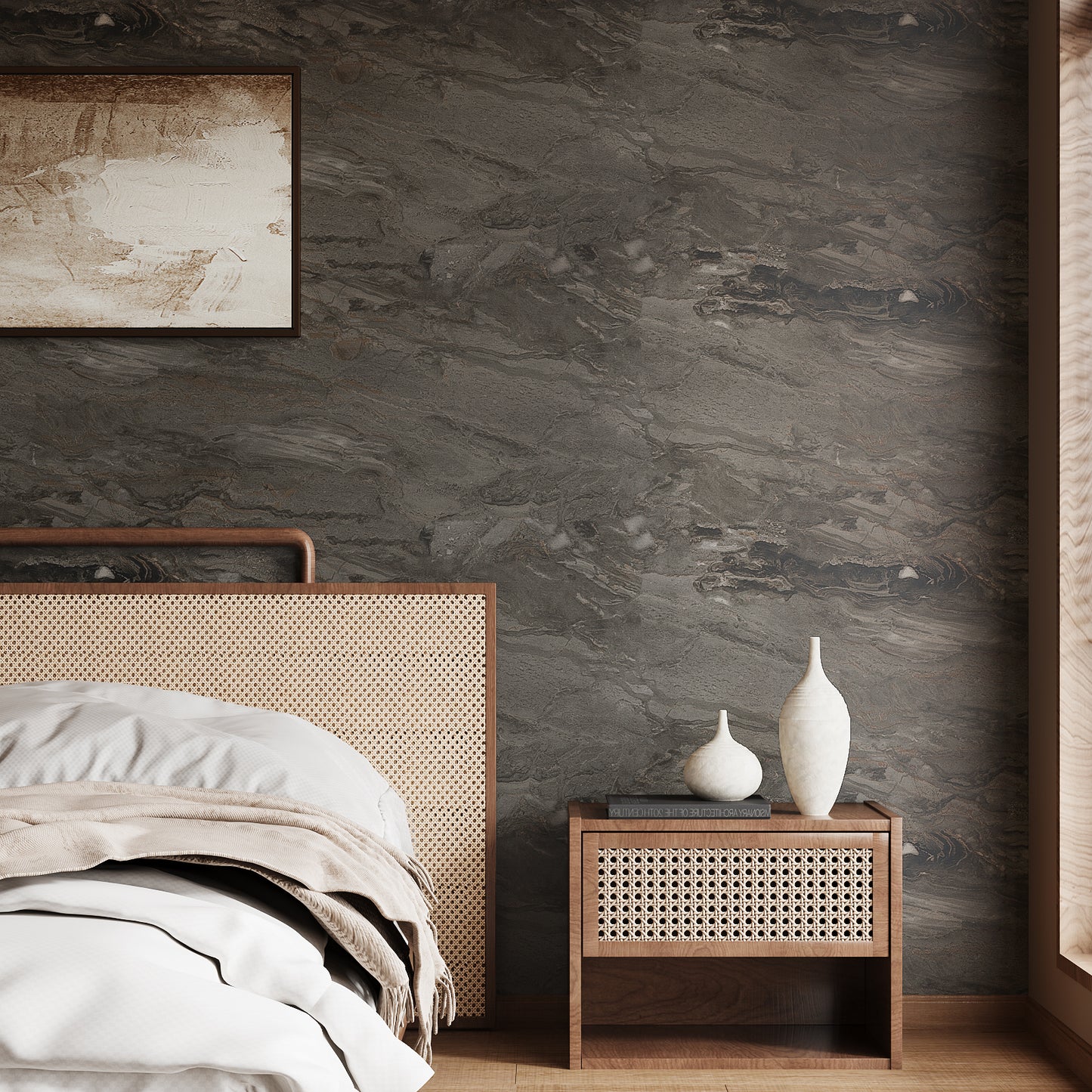 VaryPaper Dark Smoky Brown Marble Contact Paper