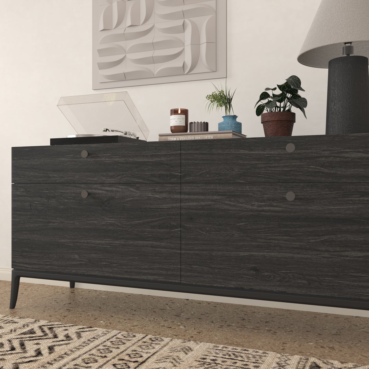 VaryPaper Dark Grey Brown Wood Contact Paper