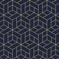 VaryPaper Navy Blue Hexagon Geometric Wallpaper