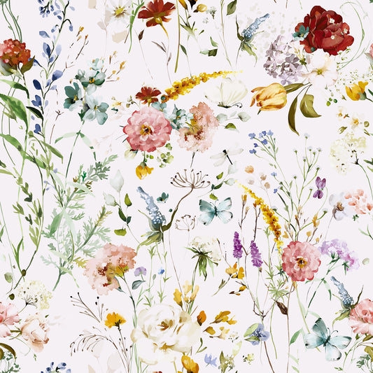 VaryPaper Watercolor Butterfly Floral Wallpaper