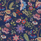 VaryPaper Exotic Blue Floral Peel and Stick Wallpaper
