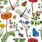 VaryPaper Boho Dragonfly Floral Peel and Stick Wallpaper