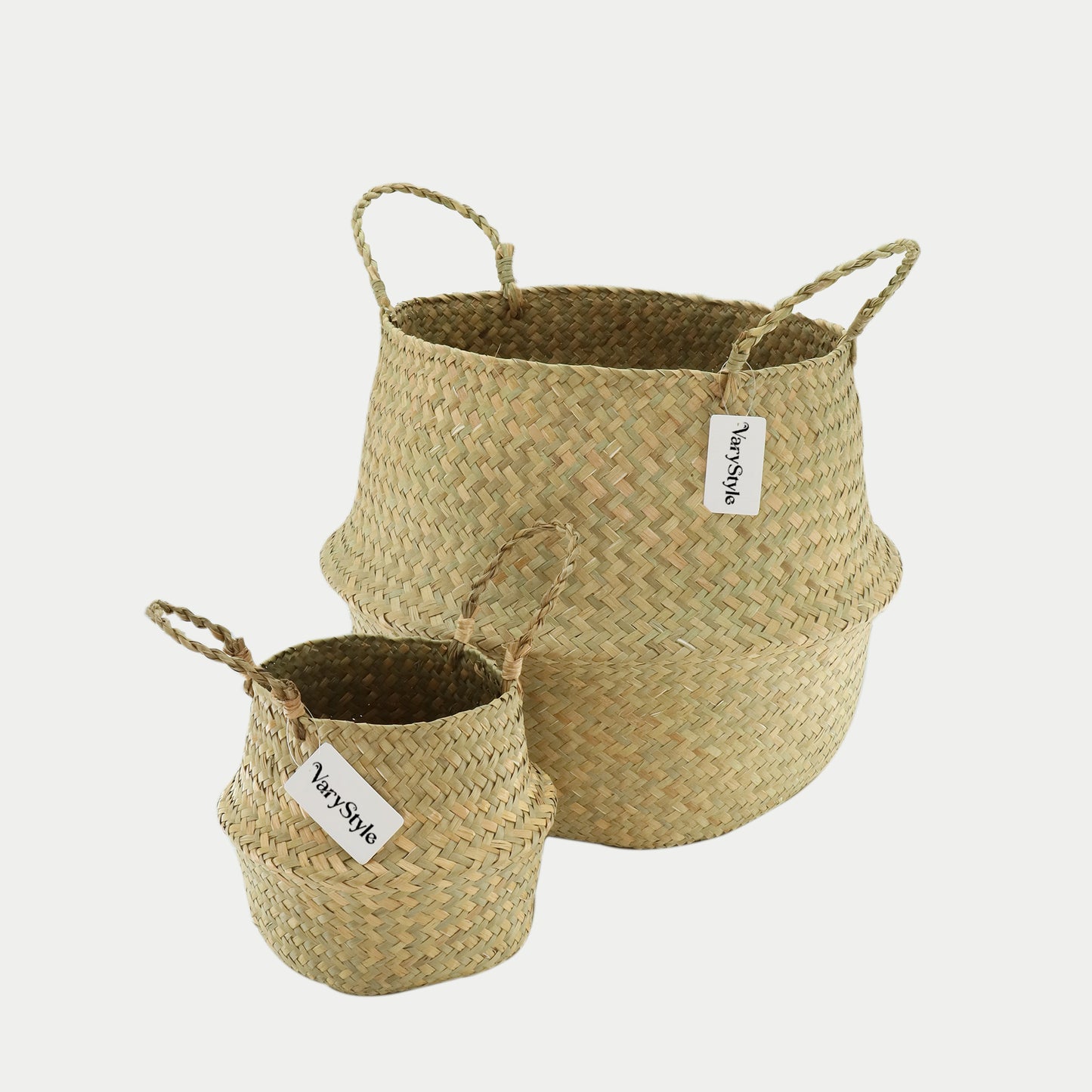 VaryStyle Natural Seagrass Belly Basket